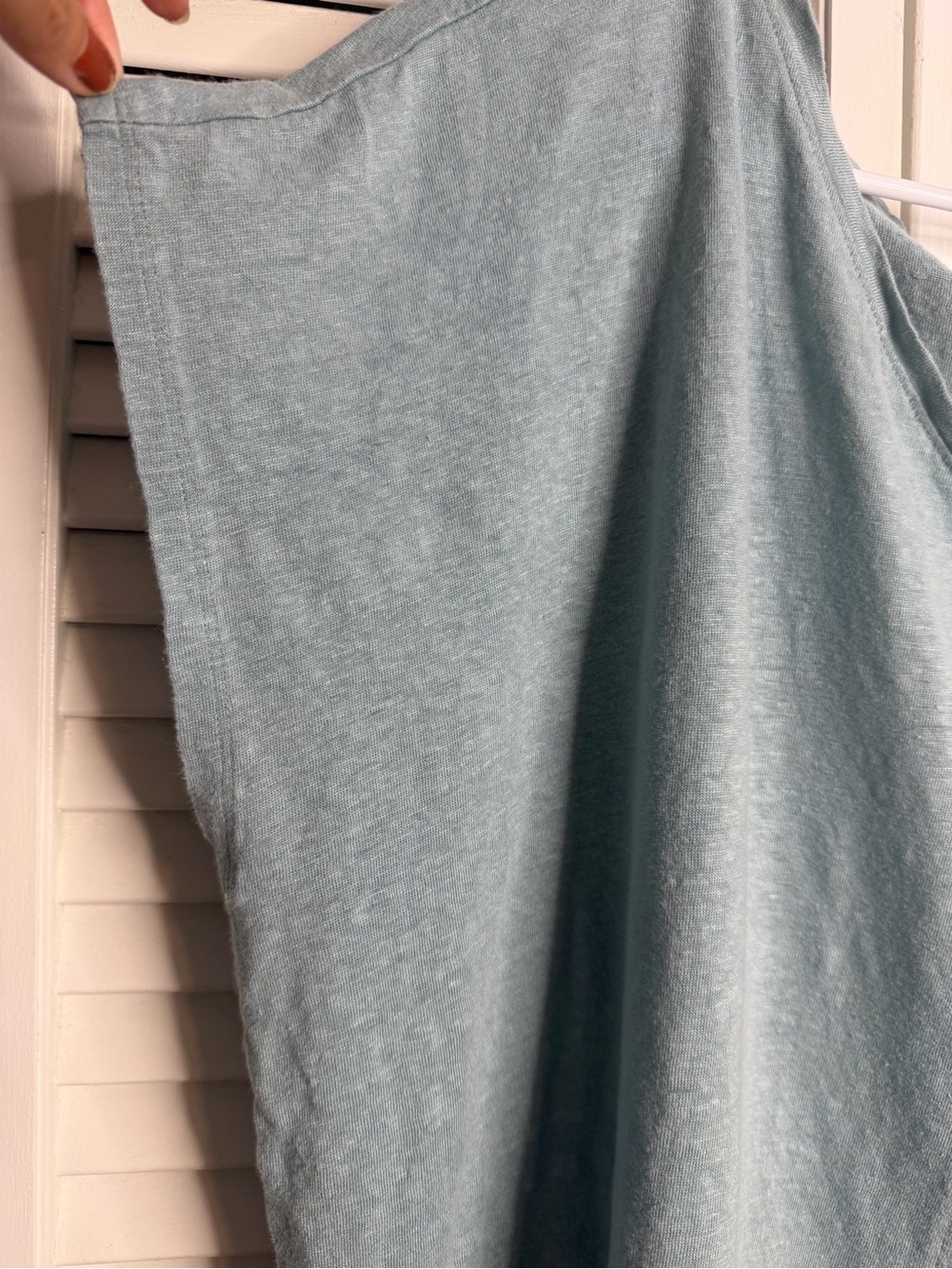 Eileen Fisher Organic Linen Coastal V‑Neck Wide Flowy Top SZ 1X Minimalist - Picture 4 of 8